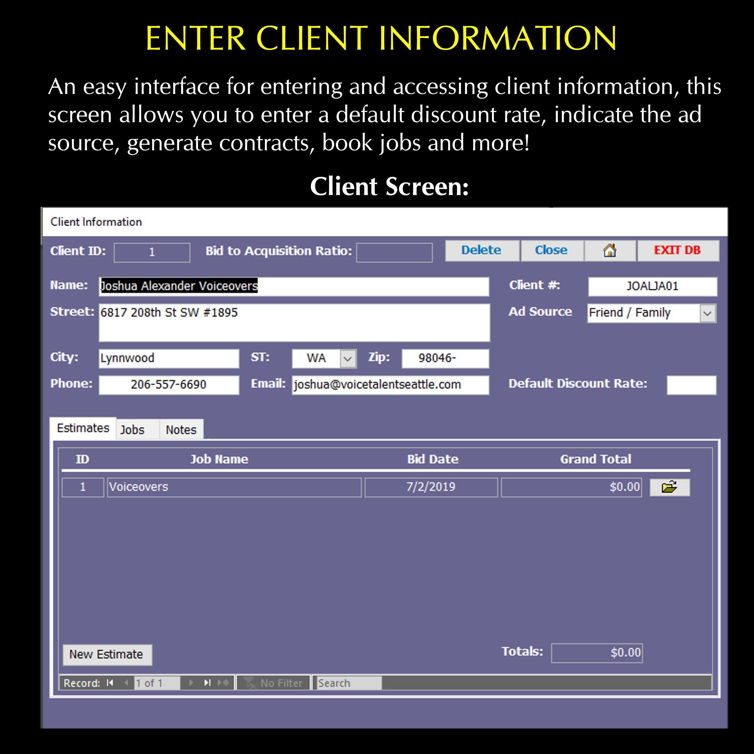 FirstVoiceData 02 - Client Information