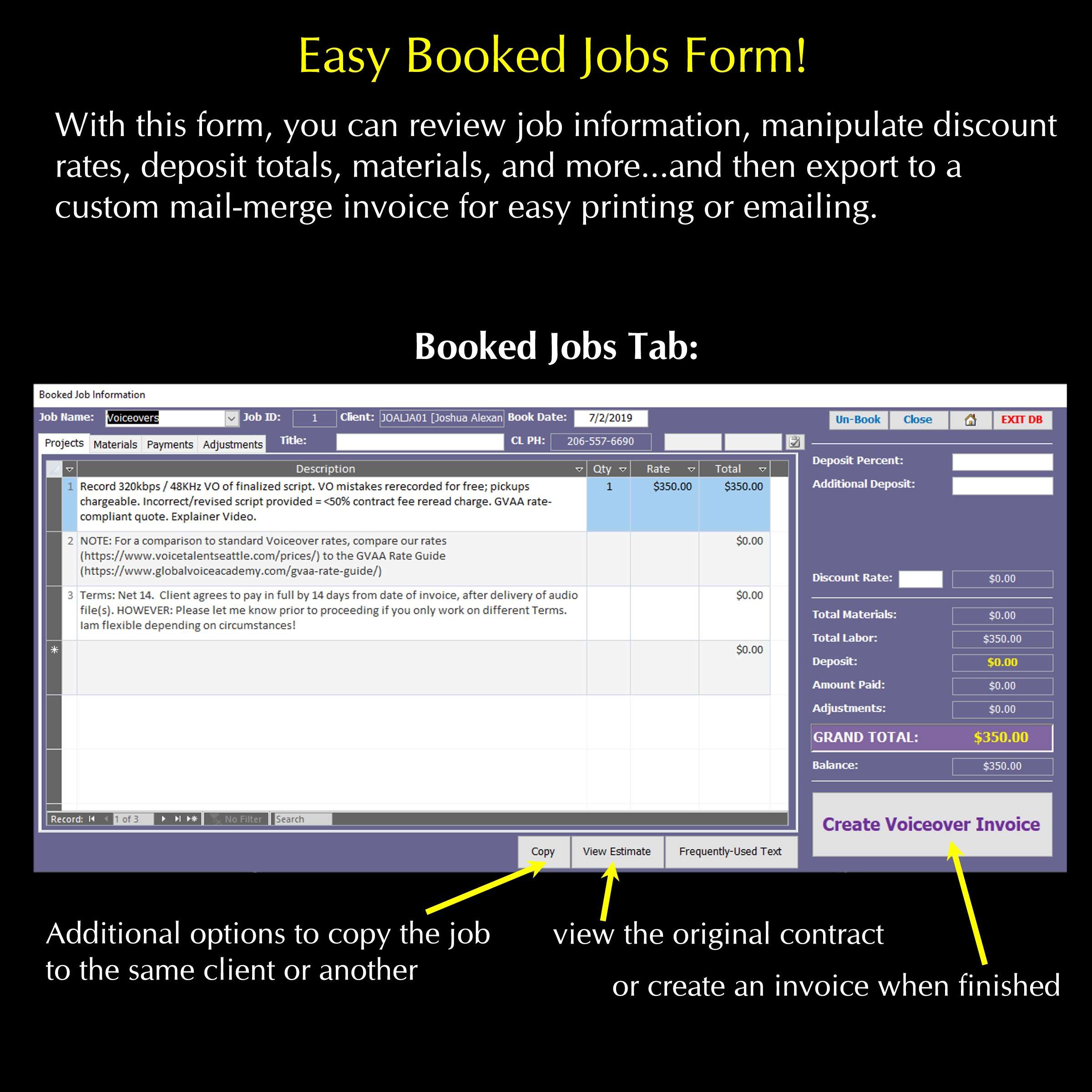 FirstVoiceData 04 - Booked Projects